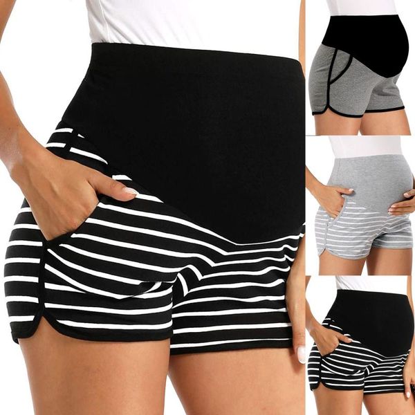 women's shorts summer stripe maternity belly short pants pregnant women pregnancy trousers adjustable clothes korean style, White;black
women's shorts summer stripe maternity belly short pants pregnant women pregnancy trousers adjustable clothes korean style, White;black