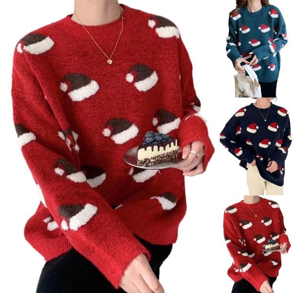 women's sweaters o-neck christmas knitting sweater cap cute pullover knitwear winter casual sweet long sleeve loose women top, White;black
women's sweaters o-neck christmas knitting sweater cap cute pullover knitwear winter casual sweet long sleeve loose women top, White;black