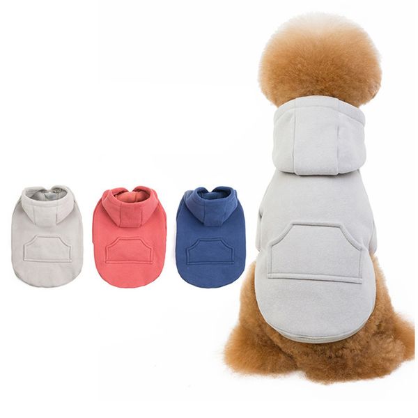 autumn and winter pet cloth cotton fleece solid color dog sweater teddy pago