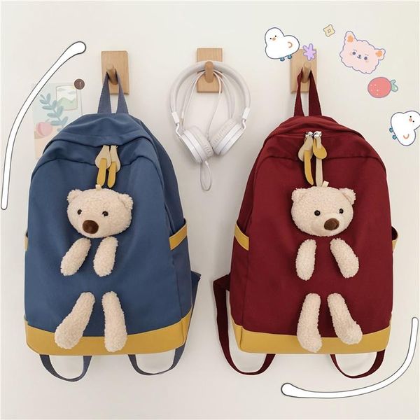 backpack unique bag ins school female korean harajuku wild junior high student bear doll cute simple
backpack unique bag ins school female korean harajuku wild junior high student bear doll cute simple