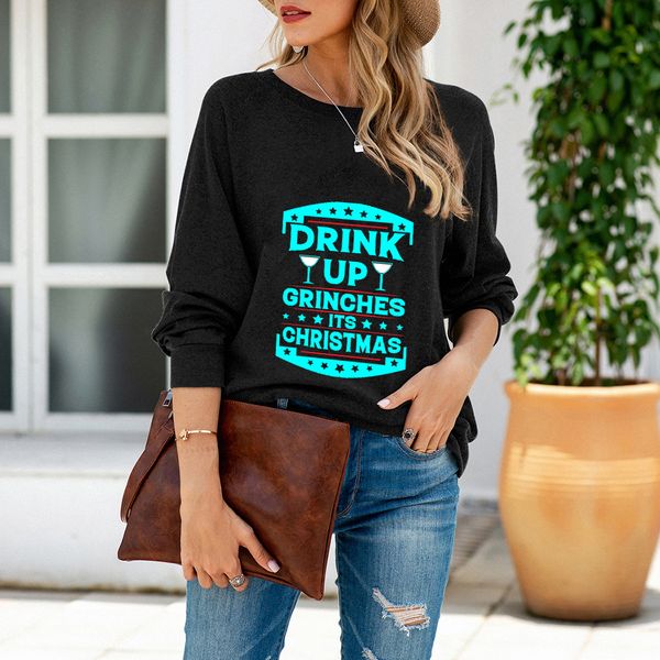 women autumn t-shirts ladies christmas snowman pattern english letters printing long sleeve pullovers casual sport loose tees round collar s, White
women autumn t-shirts ladies christmas snowman pattern english letters printing long sleeve pullovers casual sport loose tees round collar s, White