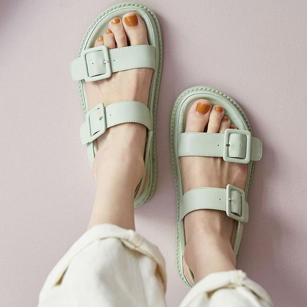 sandals brande design stylish flat with back strap buckle macarone fashion casual leather woman shoes, Black
sandals brande design stylish flat with back strap buckle macarone fashion casual leather woman shoes, Black