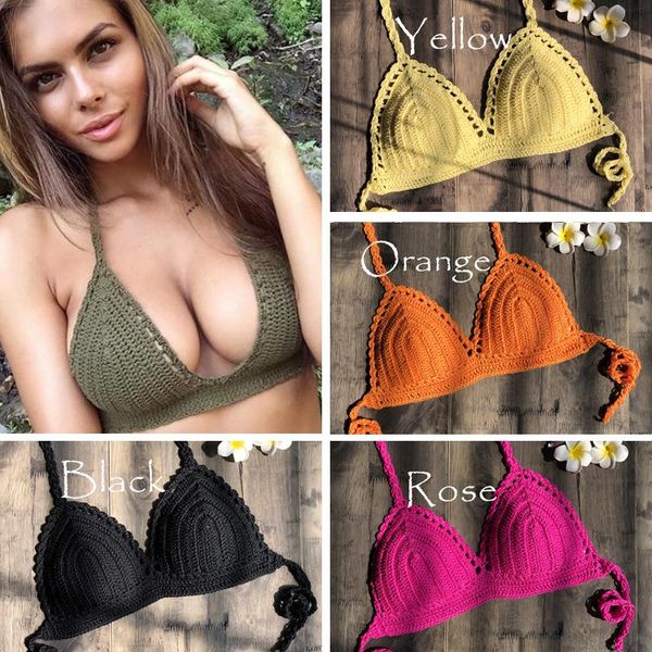 women's swimwear solid bikinis mujer swimsuit crochet red bikini knit swimming bra large female s - xl 2021, White;black
women's swimwear solid bikinis mujer swimsuit crochet red bikini knit swimming bra large female s - xl 2021, White;black