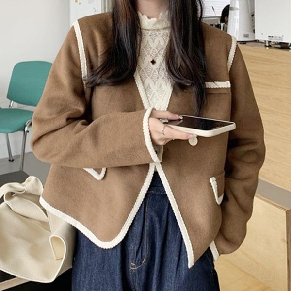 women's jackets xiaoxiangfeng woolen coat clothes fall and winter versatile 2021 french sense of fashion, Black;brown
women's jackets xiaoxiangfeng woolen coat clothes fall and winter versatile 2021 french sense of fashion, Black;brown