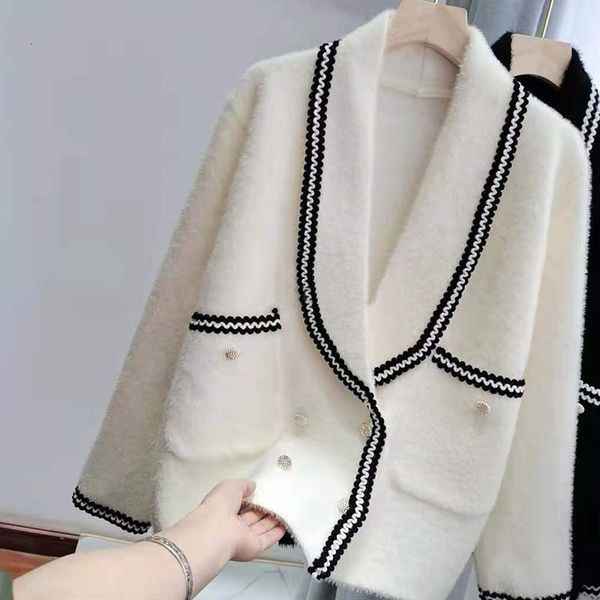 women's sweaters imitation of velvet women's jacket short spring loose and autumn cardigan knitted wool sweater western style s3mf, White;black
women's sweaters imitation of velvet women's jacket short spring loose and autumn cardigan knitted wool sweater western style s3mf, White;black