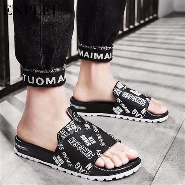 slippers enplei summer men beach non-slip slides sports sandals soft male home stars flip-flops outdoor indoor size 39-45, Black
slippers enplei summer men beach non-slip slides sports sandals soft male home stars flip-flops outdoor indoor size 39-45, Black