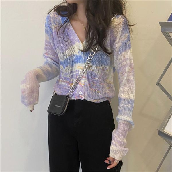 women's knits & tees korean style sweater chic women rainbow all match sweet loose elegant femme autumn cardigans knitted sweaters, White
women's knits & tees korean style sweater chic women rainbow all match sweet loose elegant femme autumn cardigans knitted sweaters, White