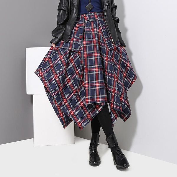 skirts irregular skirt plaid high waist with belt rainbow women mid length korean fashion clothing, Black
skirts irregular skirt plaid high waist with belt rainbow women mid length korean fashion clothing, Black
