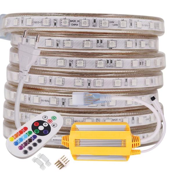 strips high brightneer led strip light 220v remote control rgb 60led/m flexible ribbon home decoration waterproof controller
strips high brightneer led strip light 220v remote control rgb 60led/m flexible ribbon home decoration waterproof controller