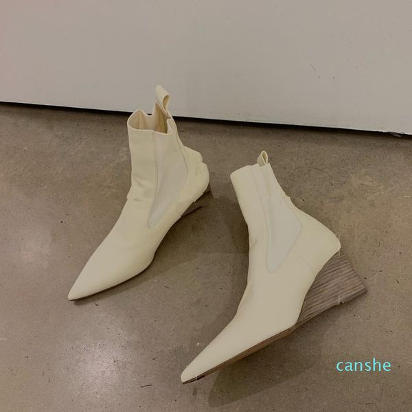 fashion-boots pointed toe woman wedges high heels stretch shoes ankle botas mujer slip on zapatos, Black
fashion-boots pointed toe woman wedges high heels stretch shoes ankle botas mujer slip on zapatos, Black