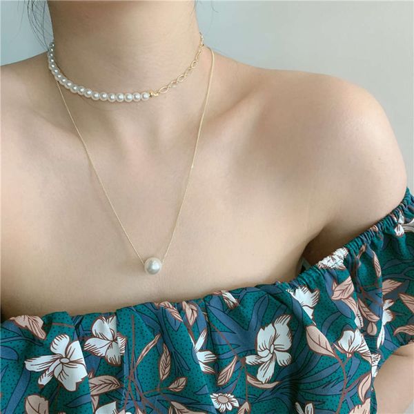hbp fashion korean east gate jewelry french romantic bright pearl splicing simple double layer chain necklace, Silver
hbp fashion korean east gate jewelry french romantic bright pearl splicing simple double layer chain necklace, Silver