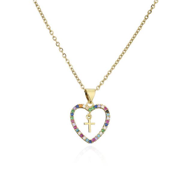 pendant necklaces fashion cubic zircon heart shape cross necklace for women girl elegant creative hollow female jewelry gift wholesale, Silver
pendant necklaces fashion cubic zircon heart shape cross necklace for women girl elegant creative hollow female jewelry gift wholesale, Silver