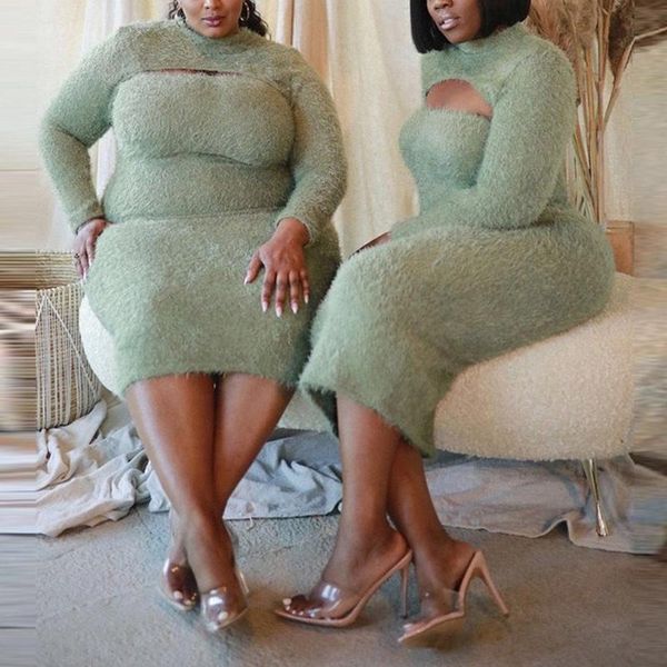 casual dresses african plus size for women 4xl 5xl fuzzy long sleeve bodycon hole high waist mid calf elegant evening party vestidos, Black;gray
casual dresses african plus size for women 4xl 5xl fuzzy long sleeve bodycon hole high waist mid calf elegant evening party vestidos, Black;gray