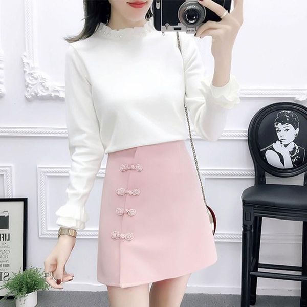women's tracksuits 2021 autumn winter sweet knit sweater 2 piece set women lovely stand collar long sleeve + fashion mini skirt suits, Gray
women's tracksuits 2021 autumn winter sweet knit sweater 2 piece set women lovely stand collar long sleeve + fashion mini skirt suits, Gray