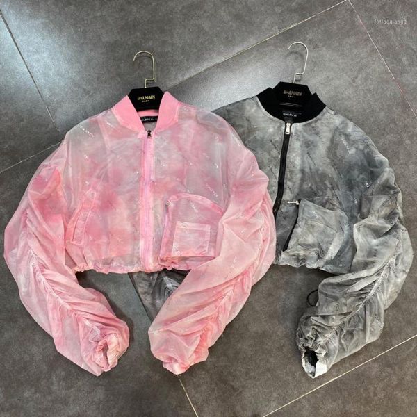 women's jackets fabpop 2021 long sleeve drawstring stamping silver letters sunscreen jacket women coat high street gb553, Black;brown
women's jackets fabpop 2021 long sleeve drawstring stamping silver letters sunscreen jacket women coat high street gb553, Black;brown