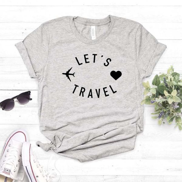 let's travel women tshirt cotton casual funny t shirt gift for lady yong girl tee 6 color street drop ship s-800, White
let's travel women tshirt cotton casual funny t shirt gift for lady yong girl tee 6 color street drop ship s-800, White