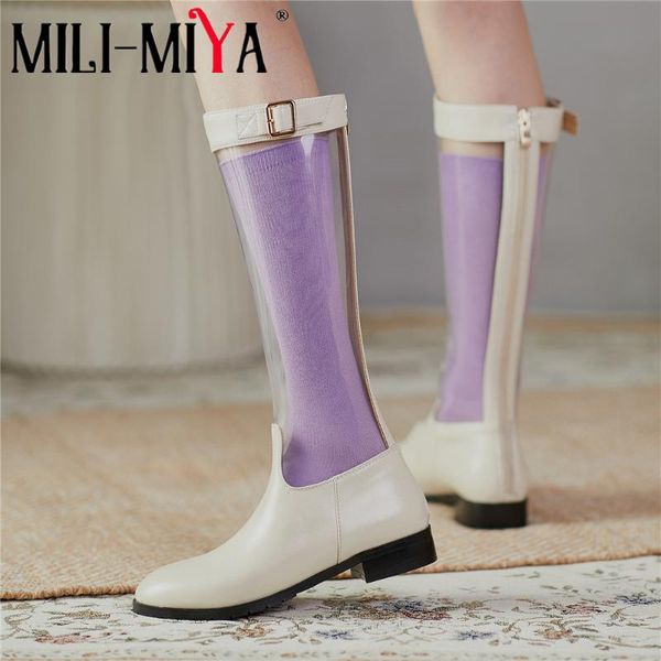 mili-miya fashion pvc shaft women cow leather knee high boots round toe thick heels zipper plus size 34-48 handmade for ladies, Black
mili-miya fashion pvc shaft women cow leather knee high boots round toe thick heels zipper plus size 34-48 handmade for ladies, Black