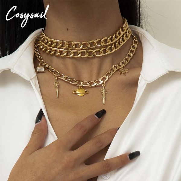 chokers cosysail 3pcs/set punk chunky miami cuban choker necklace for women multilayer lock planet pendant set jewelry 2021, Golden;silver
chokers cosysail 3pcs/set punk chunky miami cuban choker necklace for women multilayer lock planet pendant set jewelry 2021, Golden;silver