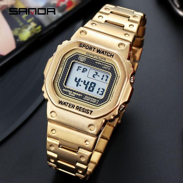 wristwatches sanda men's sports watch waterproof multifunction square fashion stainless steel led gold digital watches men chasy muzhsk, Slivery;brown
wristwatches sanda men's sports watch waterproof multifunction square fashion stainless steel led gold digital watches men chasy muzhsk, Slivery;brown
