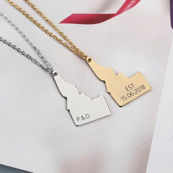 pendant necklaces idaho state charm stainless steel necklace, name initials logo jewelry, gift for mother, Silver
pendant necklaces idaho state charm stainless steel necklace, name initials logo jewelry, gift for mother, Silver