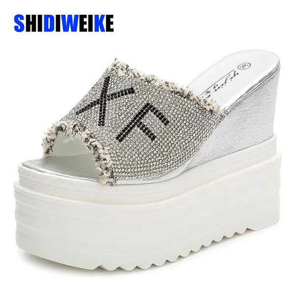 slippers est drop ship crystals wedges high heels leisure summer sandal woman shoes women platform mules ab182, Black
slippers est drop ship crystals wedges high heels leisure summer sandal woman shoes women platform mules ab182, Black