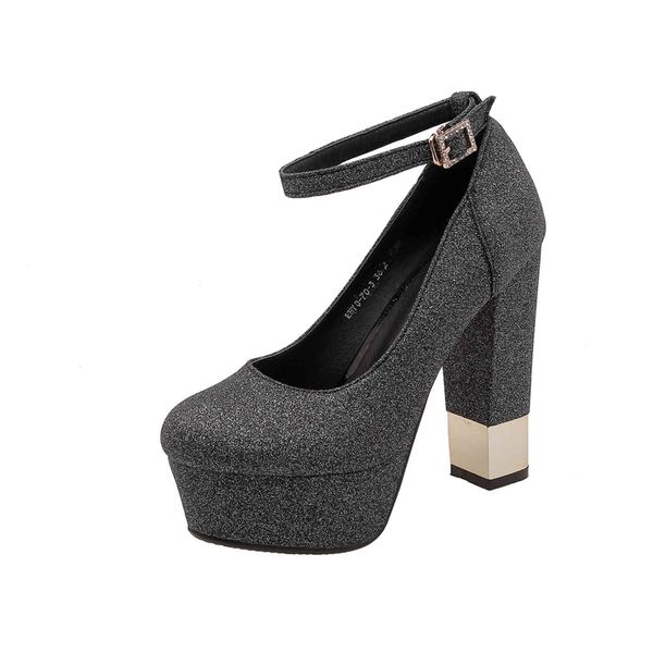 dress shoes women round toe platform pumps sequined cloth wedding party high heels boat zapatos mujer plus size 43 cbzj, Black
dress shoes women round toe platform pumps sequined cloth wedding party high heels boat zapatos mujer plus size 43 cbzj, Black