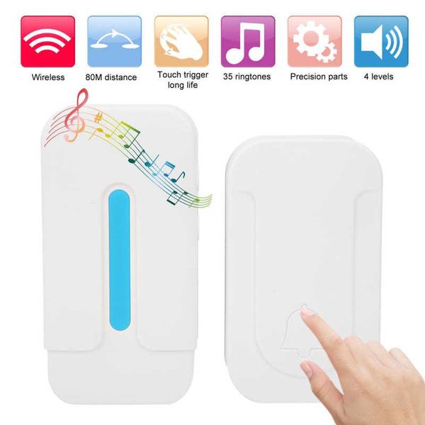doorbells smart wireless doorbell self-powered beeper remote induction waterproof eu plug 100-230v
doorbells smart wireless doorbell self-powered beeper remote induction waterproof eu plug 100-230v