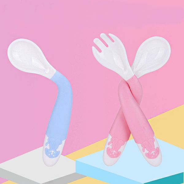 baby bendable silicon spoon & fork set smooth edge angle of bend convenient for toddlers infants kids learn to eat safe feeding
baby bendable silicon spoon & fork set smooth edge angle of bend convenient for toddlers infants kids learn to eat safe feeding