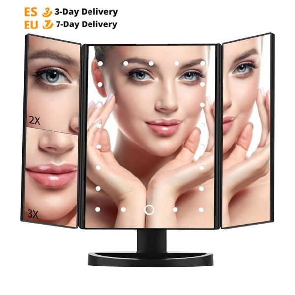 compact mirrors makeup mirror with led light touch screen vanity 21 lights 1x/2x/3x magnifying 3 folding cosmetic
compact mirrors makeup mirror with led light touch screen vanity 21 lights 1x/2x/3x magnifying 3 folding cosmetic