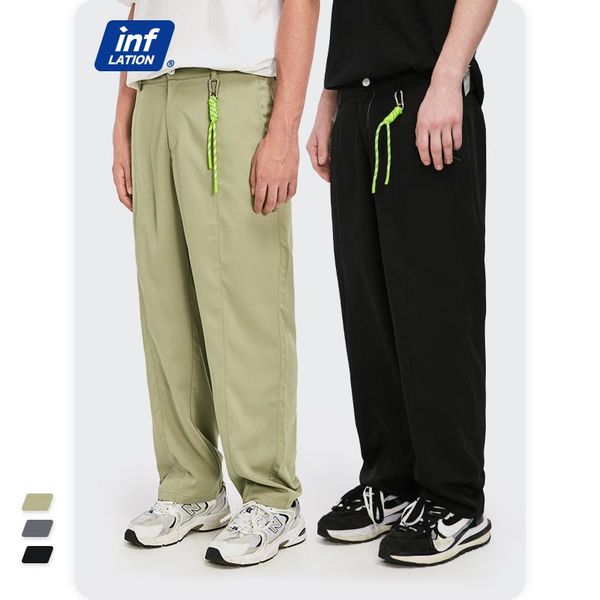 men's pants inflation mens casual straight spring harajuku suit pant with ornament streetwear men baggy plus size 3588s21, Black
men's pants inflation mens casual straight spring harajuku suit pant with ornament streetwear men baggy plus size 3588s21, Black