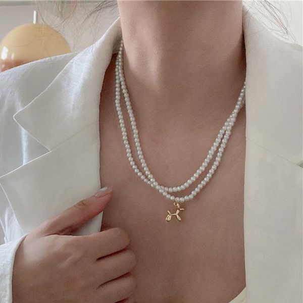 chokers srcoi creative ins cartoon poodle balloon dog necklace metal puppy animal pearl beaded chain clavicle collar for women, Golden;silver
chokers srcoi creative ins cartoon poodle balloon dog necklace metal puppy animal pearl beaded chain clavicle collar for women, Golden;silver