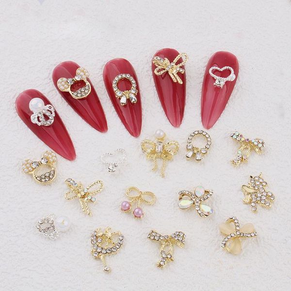 nail art decorations 10pc/bag multi-shape alloy decoration bowknot metal charms with colorful rhinestone luxury manicure diamond accessories, Silver;gold
nail art decorations 10pc/bag multi-shape alloy decoration bowknot metal charms with colorful rhinestone luxury manicure diamond accessories, Silver;gold