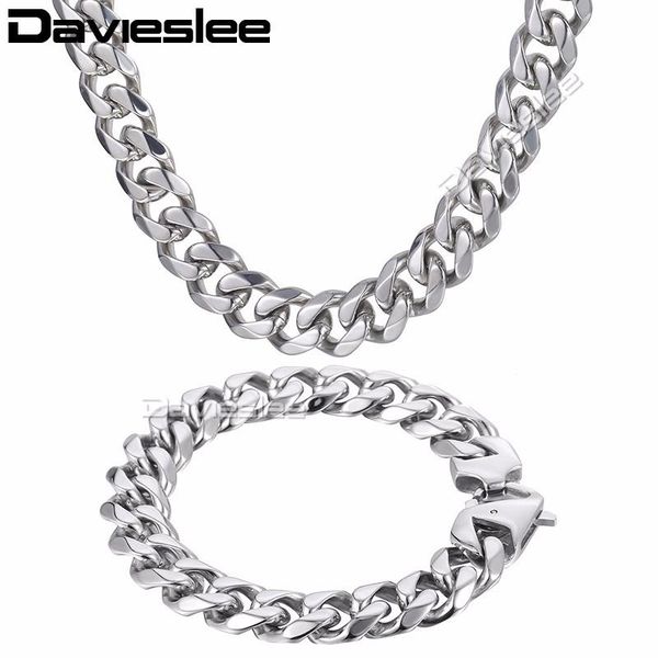 earrings & necklace davieslee mens bracelet polished jewelry set silver color 316l stainless steel chain curb cuban link dhs43
earrings & necklace davieslee mens bracelet polished jewelry set silver color 316l stainless steel chain curb cuban link dhs43