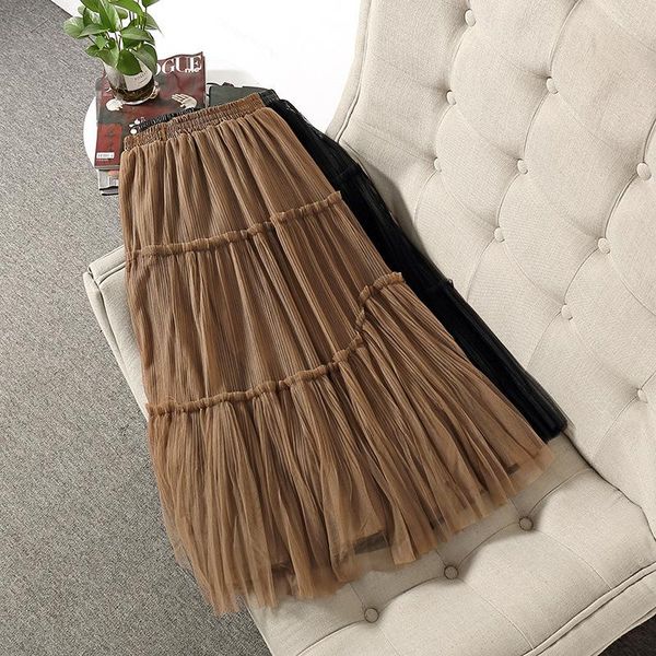 women girls casual mesh skirt designer patchwork elastic waist ruffles 3 layers quality tulle black skirts 2021 spring summer
women girls casual mesh skirt designer patchwork elastic waist ruffles 3 layers quality tulle black skirts 2021 spring summer