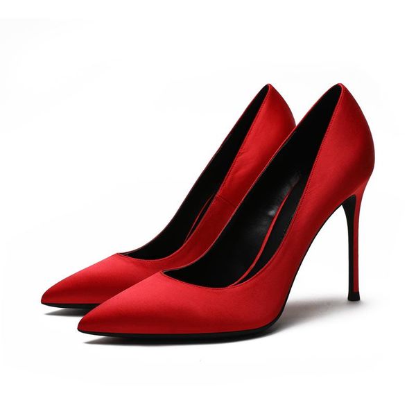 dress shoes 2021 silk women pumps spring summer fashion pointed toe shallow party wedding high heels f0076, Black
dress shoes 2021 silk women pumps spring summer fashion pointed toe shallow party wedding high heels f0076, Black