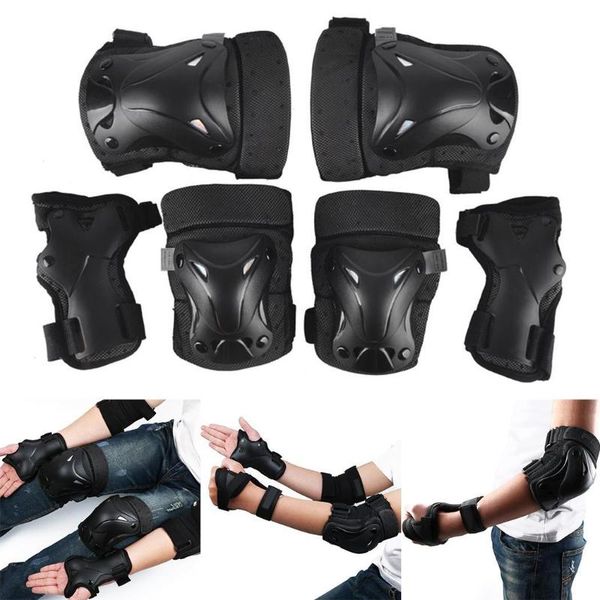 elbow & knee pads bicycle riding protective gear set and with black wrist guards skate, Black;gray
elbow & knee pads bicycle riding protective gear set and with black wrist guards skate, Black;gray