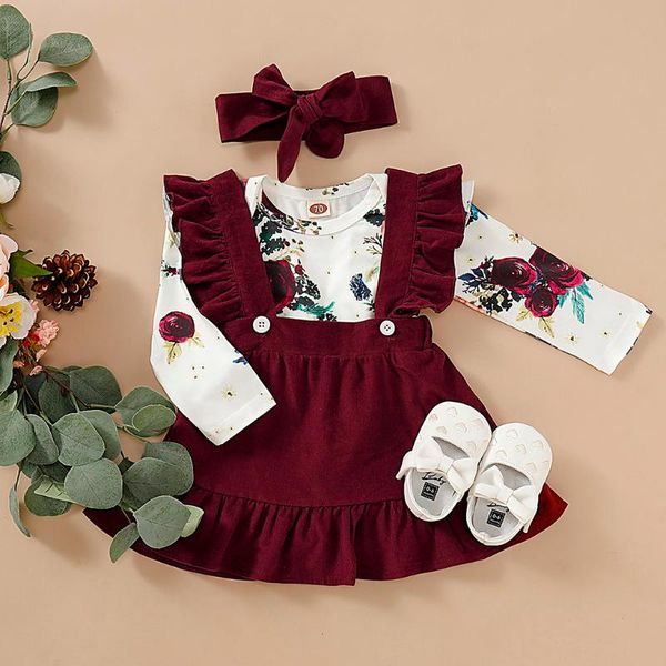 clothing sets #40 children's toddler baby girls long sleeve floral print romper tshirt +ruffle suspender skirts outfits, White
clothing sets #40 children's toddler baby girls long sleeve floral print romper tshirt +ruffle suspender skirts outfits, White