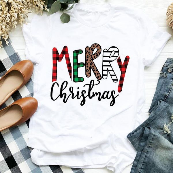 women leopard letter plaid deer printing merry christmas 90s clothes ladies graphic printed tee tshirt female t-shirt, White 
women leopard letter plaid deer printing merry christmas 90s clothes ladies graphic printed tee tshirt female t-shirt, White