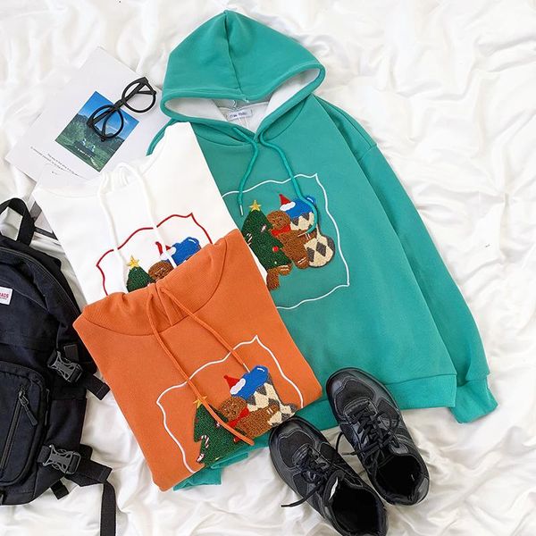 women's hoodies & sweatshirts christmas tree cartoon embroidery autumn and winter hooded loose plus velvet thick warm sweatshirt, Black
women's hoodies & sweatshirts christmas tree cartoon embroidery autumn and winter hooded loose plus velvet thick warm sweatshirt, Black
