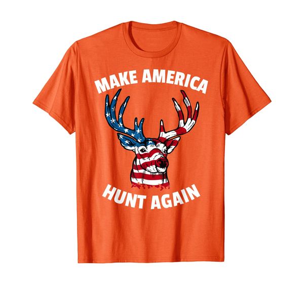 funny american deer 4th of july make america hunt again t-shirt, White;black 
funny american deer 4th of july make america hunt again t-shirt, White;black