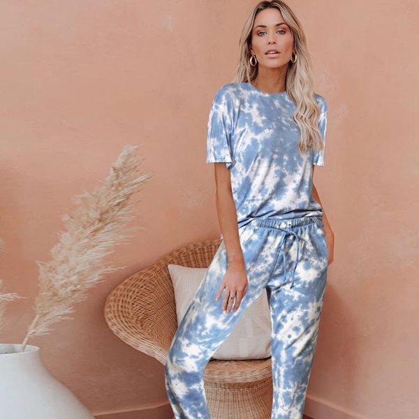 two piece set women pants and suit tie dye tracksuit ropa de mujer summer clothes lounge wear outfit fashion femme clothing, Gray
two piece set women pants and suit tie dye tracksuit ropa de mujer summer clothes lounge wear outfit fashion femme clothing, Gray