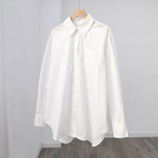 2021 new branco blusa feminina algodo um bolso solto escritrio senhora simples camisa superior outono fccd, Black
2021 new branco blusa feminina algodo um bolso solto escritrio senhora simples camisa superior outono fccd, Black