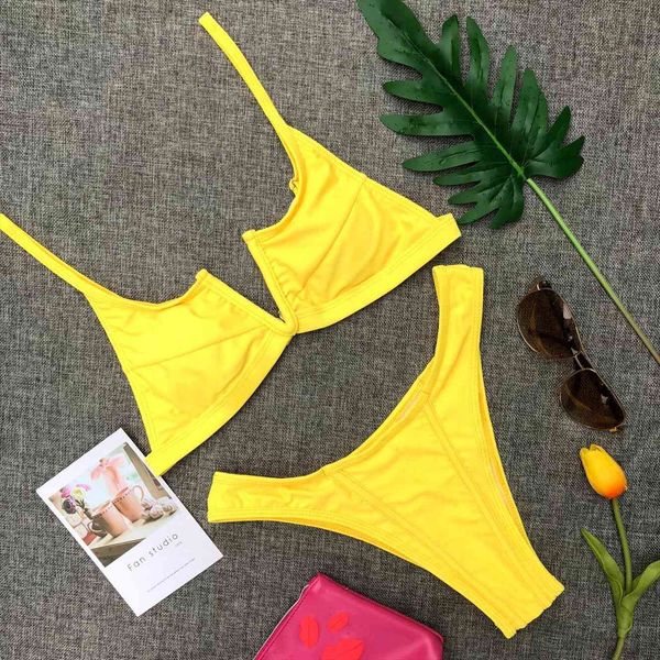 solid yellow bikini women swimsuits push up padded bandage triangle swimwear bathers bathing suit micro swimsuit biquini, White;black
solid yellow bikini women swimsuits push up padded bandage triangle swimwear bathers bathing suit micro swimsuit biquini, White;black