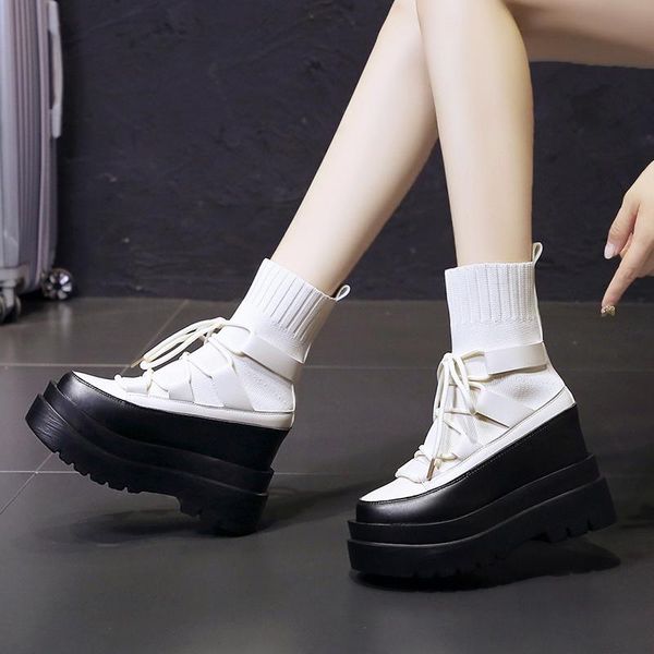boots hide heels women fashion sneakers breathable sport casual shoes lace up wedge woman height increasing female, Black
boots hide heels women fashion sneakers breathable sport casual shoes lace up wedge woman height increasing female, Black