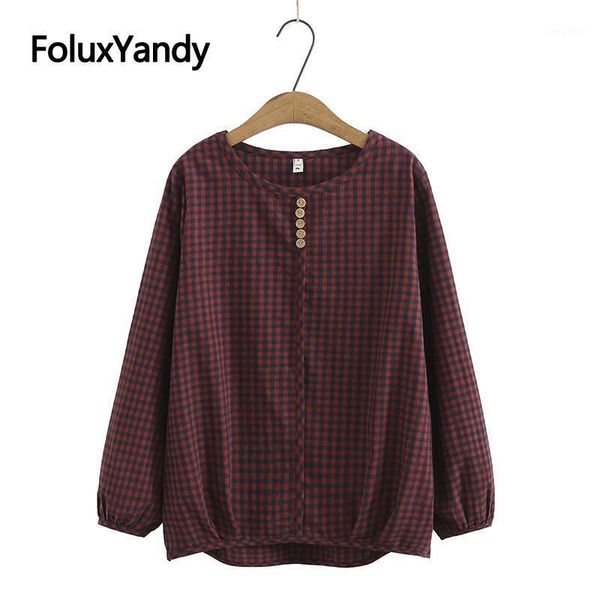 plaid shirt o-neck blouse plus size xxxl 4xl casual loose long sleeve women's chemise kkfy5273 blouses & shirts, White
plaid shirt o-neck blouse plus size xxxl 4xl casual loose long sleeve women's chemise kkfy5273 blouses & shirts, White
