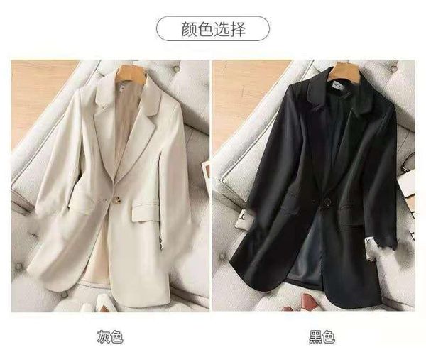 women's suits & blazers women 's coat 2021 spring and autumn korean style young middle-aged solid color collar long sleeve cardiga, White;black
women's suits & blazers women 's coat 2021 spring and autumn korean style young middle-aged solid color collar long sleeve cardiga, White;black
