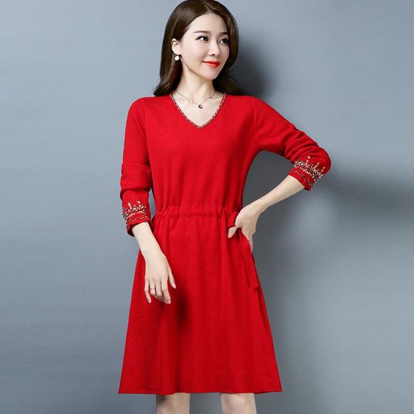 casual dresses brand dress 2021 spring fall women v-neck sequins hit color a-line simple fashion high-waist sashes female, Black;gray
casual dresses brand dress 2021 spring fall women v-neck sequins hit color a-line simple fashion high-waist sashes female, Black;gray