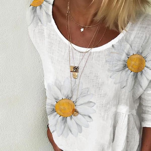 5xl plus size women white blouses summer casual blouse sunflower printed tunic shirt blouse blusas mujer de moda 2021
5xl plus size women white blouses summer casual blouse sunflower printed tunic shirt blouse blusas mujer de moda 2021