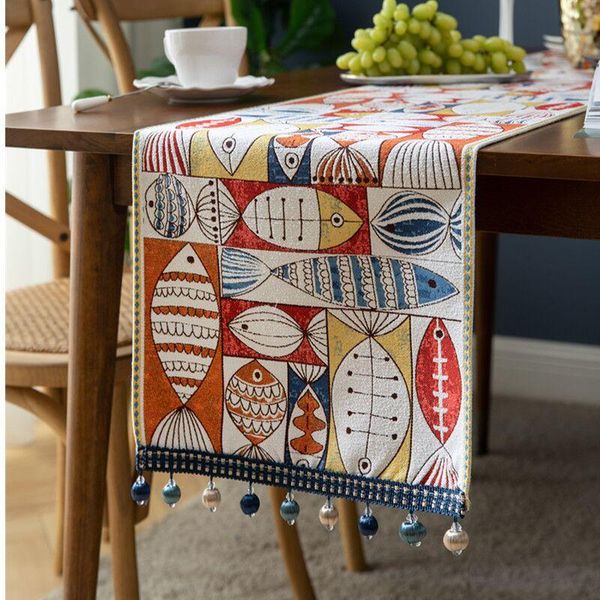 table cloth fish pattern cotton linen runner woven kitchen runners tassel for fall wedding dinner coffee luxury home decoration
table cloth fish pattern cotton linen runner woven kitchen runners tassel for fall wedding dinner coffee luxury home decoration