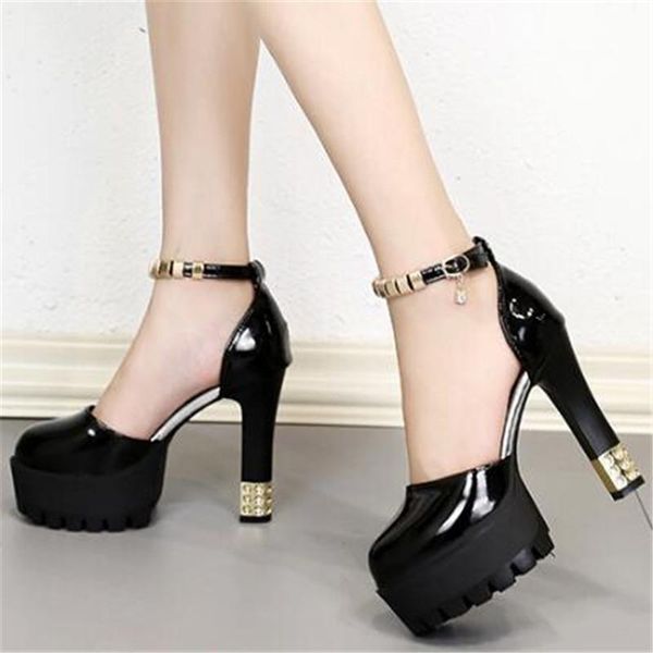 dress shoes spring summe fashion women pumps round toe thick heel female 12 cm high a word buckle platform lady 34-39, Black
dress shoes spring summe fashion women pumps round toe thick heel female 12 cm high a word buckle platform lady 34-39, Black
